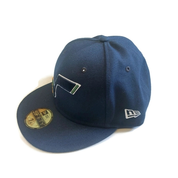 59Fifty New Era Size 7 1/2 NBA Utah Jazz Fitted Hat OTC Cap Blue - Picture 5 of 6